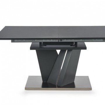 Фото1.Раскладной стол SALVADOR 160 (200) x90 Halmar темно-серый